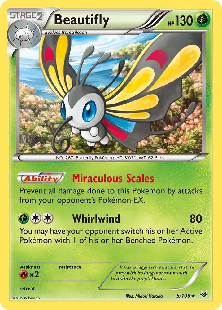 Pokemon Beautifly 5/108 Roaring Skies