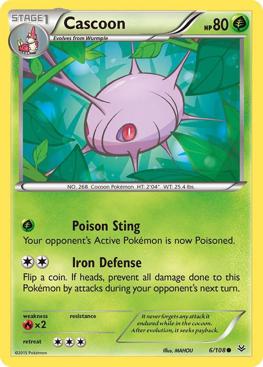 Pokemon Cascoon 6/108 Roaring Skies