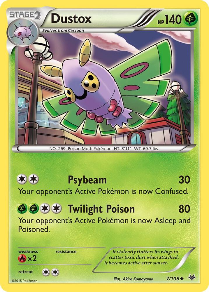 Pokemon Dustox 7/108 Roaring Skies