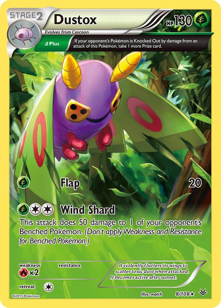 Pokemon Dustox 8/108 Roaring Skies