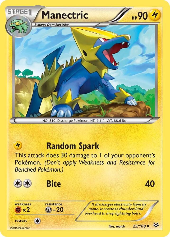 Pokemon Manectric 25/108 Roaring Skies