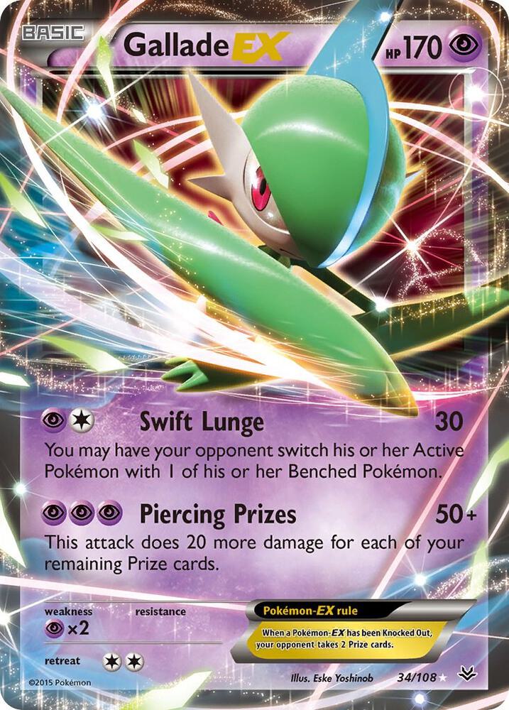Pokemon Gallade EX 34/108 Roaring Skies