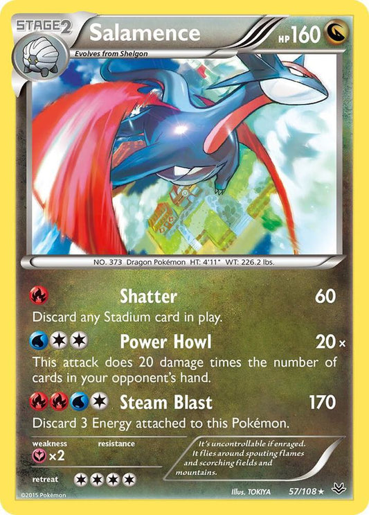 Pokemon Salamence 57/108 Roaring Skies