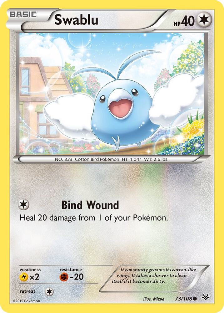 Pokemon Swablu 73/108 Roaring Skies