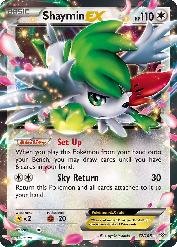 Pokemon Shaymin EX 77/108 Roaring Skies