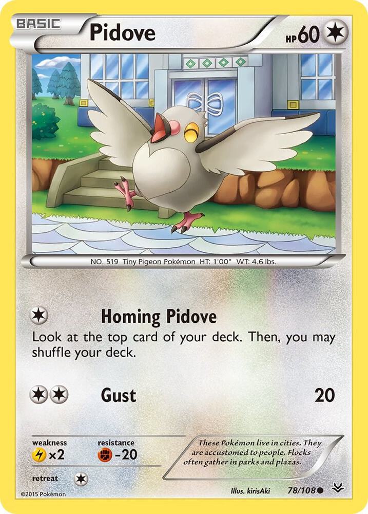 Pokemon Pidove 78/108 Roaring Skies