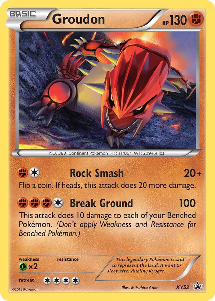 Pokemon Groudon XY52 XY Black Star Promos