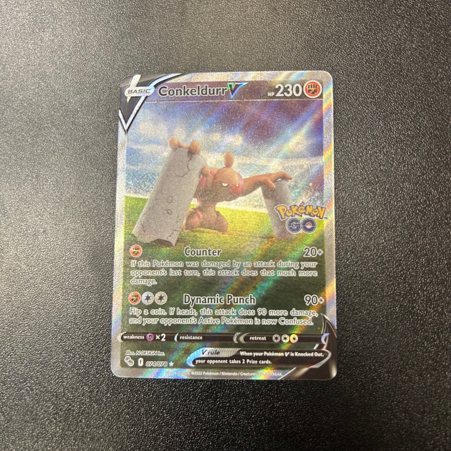 Pokemon TCG Conkeldurr Full Art 074/078