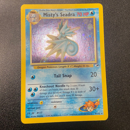 Pokemon TCG Misty's Seadra Holofoil 9/132 Gym Heroes