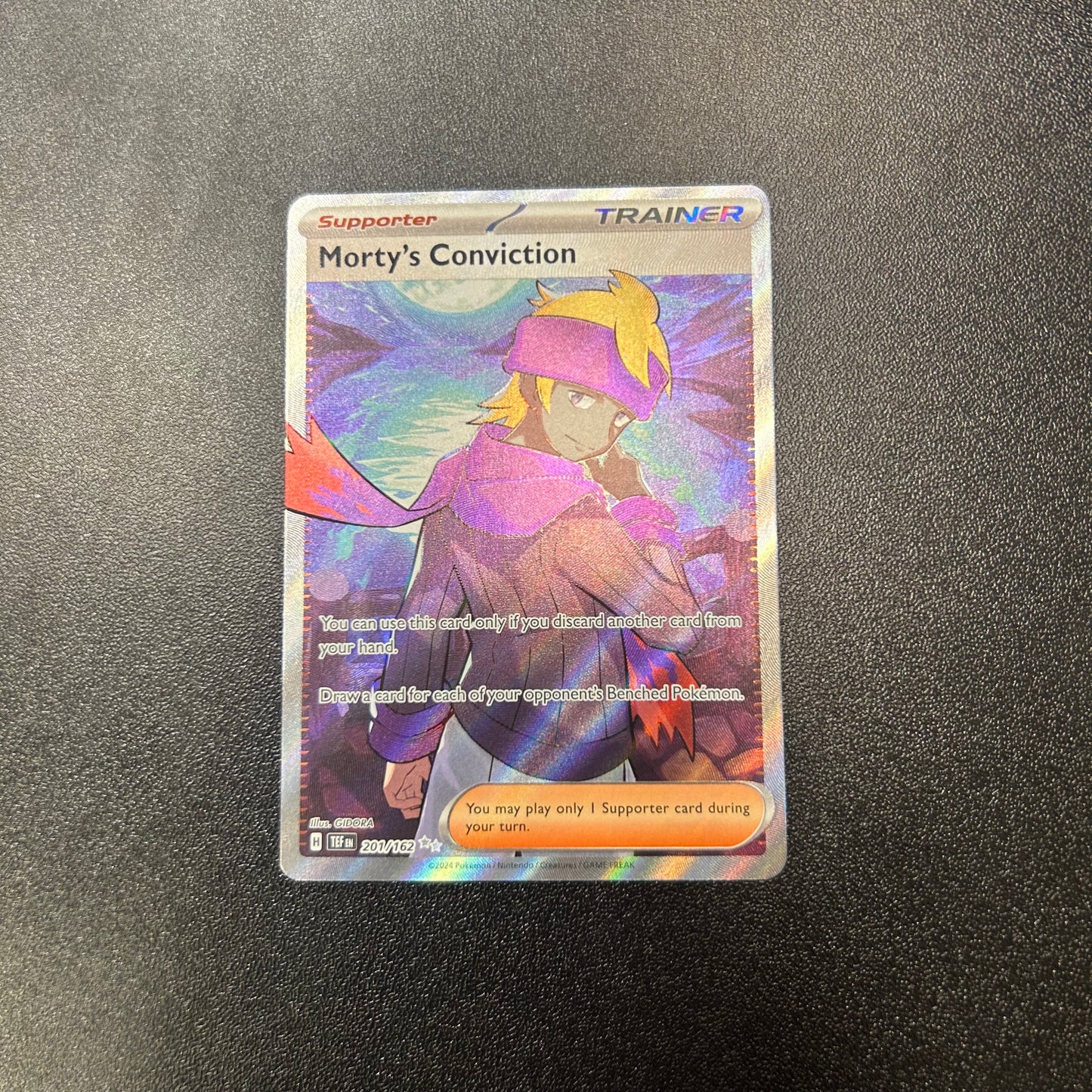 Pokemon TCG Morty's Conviction Full Art 201/162 Temporal Forces