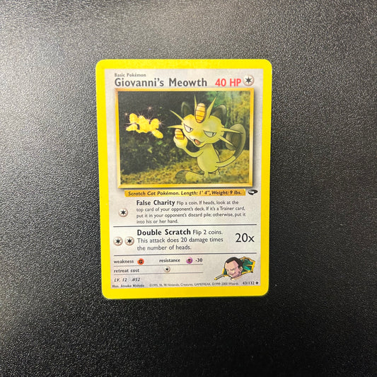Pokemon TCG Giovanni's Meowth 43/132 Gym Challenge