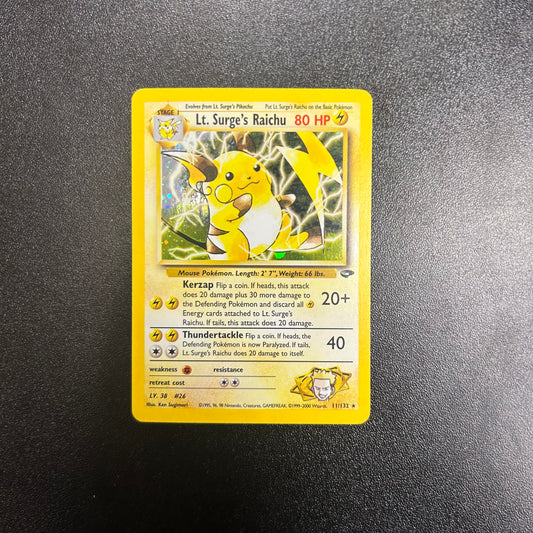 Pokemon TCG Lt. Surge's Raichu Holofoil 11/132 Gym Challenge