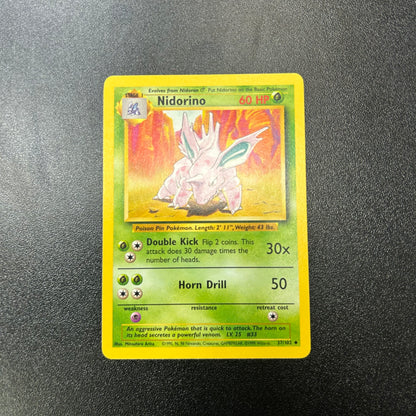 Pokemon TCG Nidorino 37/102 Base Set Unlimited Uncommon