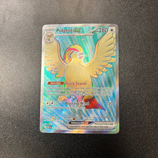 Pokemon TCG Pidgeot ex Full Art 217/197