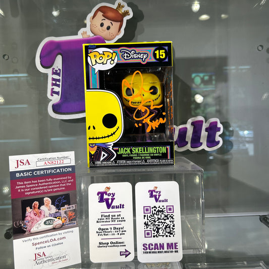 [SOLD 7.28.24] Funko Pop! Disney Nightmare Before Christmas - Jack Skellington (Blacklight) #15 Signed by Chris Sarandon