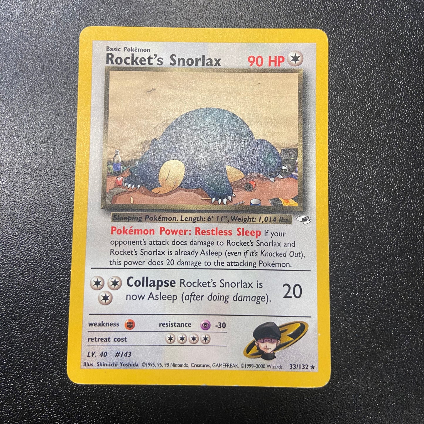 Pokemon TCG Rocket's Snorlax 33/132 Gym Heroes