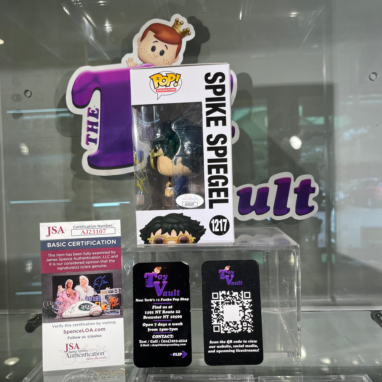 [SOLD 8.1.24] Funko Pop! Animation Cowboy Bebop - Spike with Noodles #1217 Target Exclusive Signed by Steve Blum