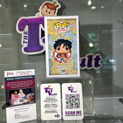 Funko Pop! Animation One Piece - Red Hawk Luffy #1273 Glow in the Dark Chase AAA Anime Exclusive Signed by Colleen Clinkenbeard