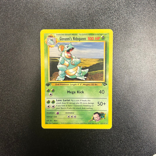 Pokemon TCG Giovanni's Nidoqueen 1st Edition 23/132 Gym Challenge