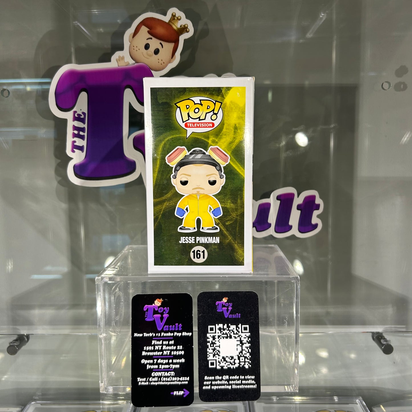 Funko Pop! Television Breaking Bad - Jesse Pinkman in the Hazmat Suit #161 Glow in the Dark Hot Topic Exclusive Missing Sticker