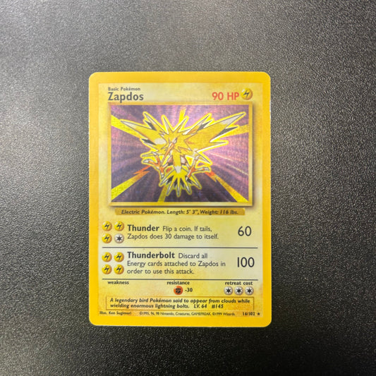Pokemon TCG Zapdos 16/102 Holofoil Base Set