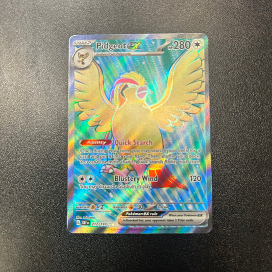Pokemon TCG Pidgeot ex Full Art 217/197 Obsidian Flames