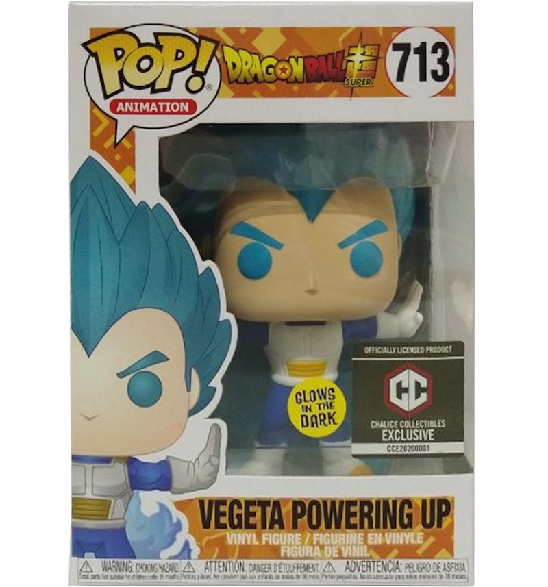 Funko Pop! Animation Dragon Ball Super Vegeta Powering Up #713 Glow In The Dark Chalice Collectibles Exclusive