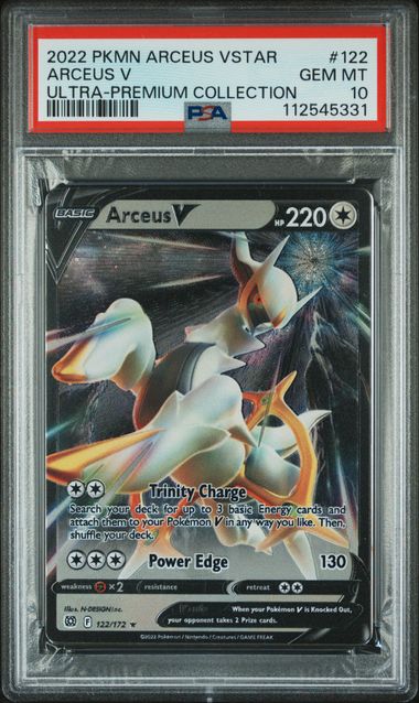 Pokemon Arceus VStar UPC Arceus V Metal Card #122 PSA Graded Gem Mint 10