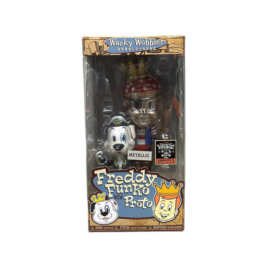 Funko Pop! Wacky Wobbler Bobble Head Freddy Funko With Proto Metallic 2024 Funtastic Limited Edition