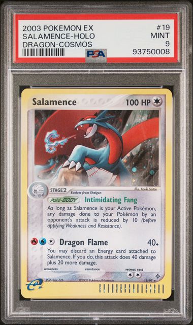 Pokemon Dragon Salamence ex Cosmo Holo #19 PSA Graded Mint 9