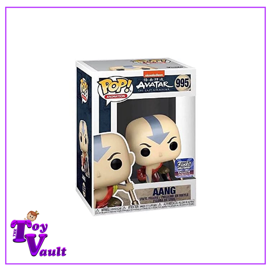 Funko Pop! Animation Avatar The Last Airbender - Aang (Crouching) #995 Metallic Funko Hollywood Exclusive