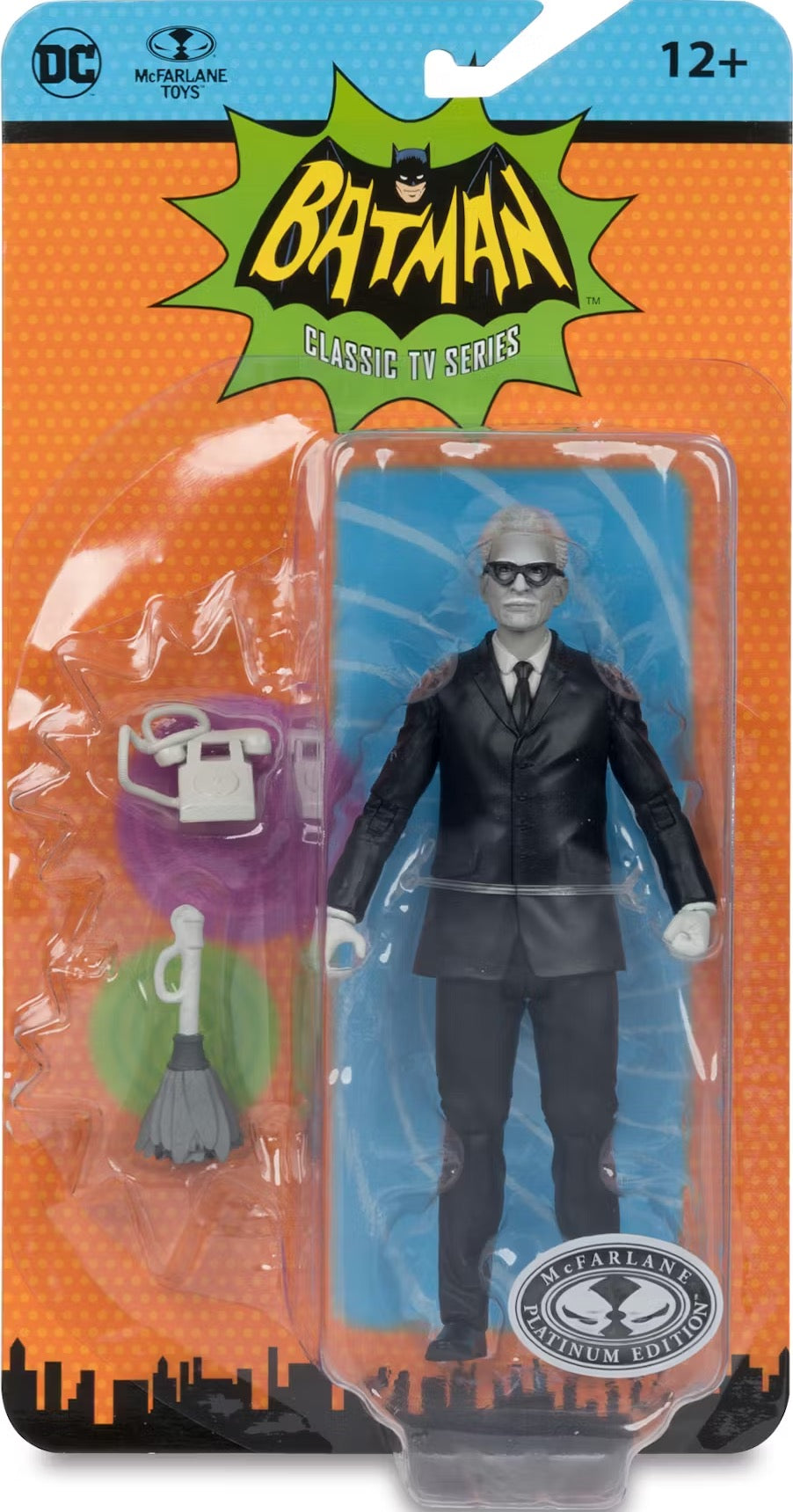 McFarlane Toys Batman 1966 Classic Series Alfred Pennyworth Platinum Edition Action Figure Wave 11