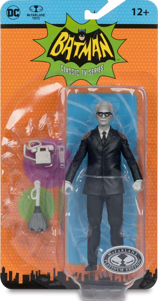 McFarlane Toys Batman 1966 Classic Series Alfred Pennyworth Platinum Edition Action Figure Wave 11