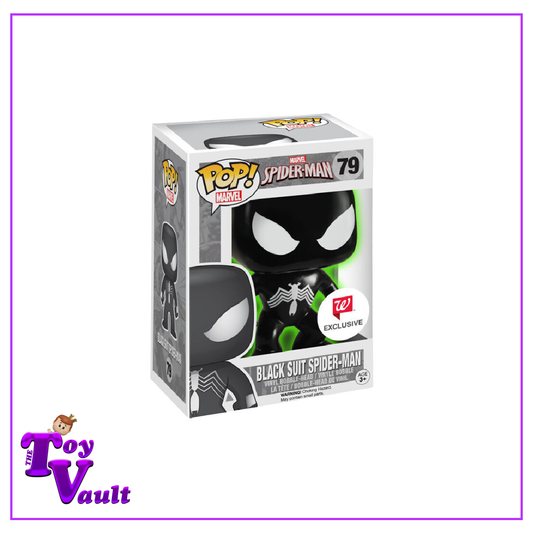 Funko Pop! Marvel Spider-Man - Black Suit Spider-Man #79 Glow in the Dark Walgreens Exclusive
