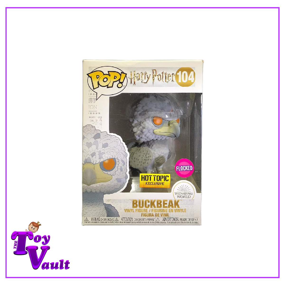 Funko Pop! Movies Harry Potter - Buckbeak (Orange Eyes) #104 Flocked Hot Topic Exclusive