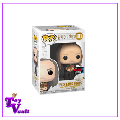 Funko Pop! Movies Harry Potter - Filch and Mrs. Norris #101 NYCC Shared Exclusive