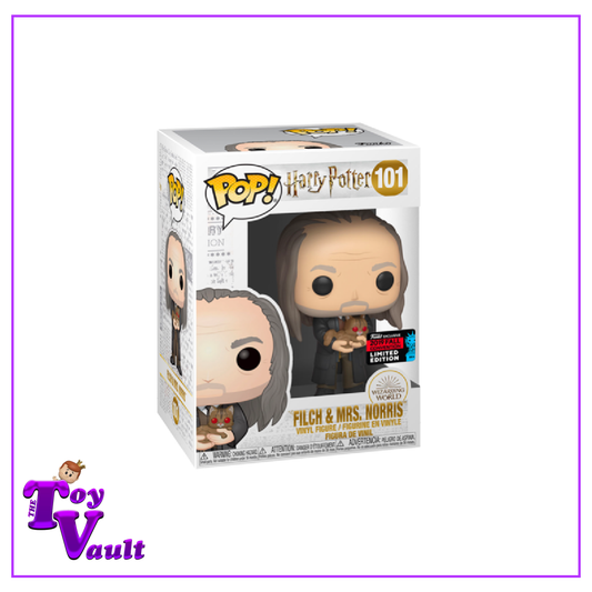 Funko Pop! Movies Harry Potter - Filch and Mrs. Norris #101 NYCC Shared Exclusive