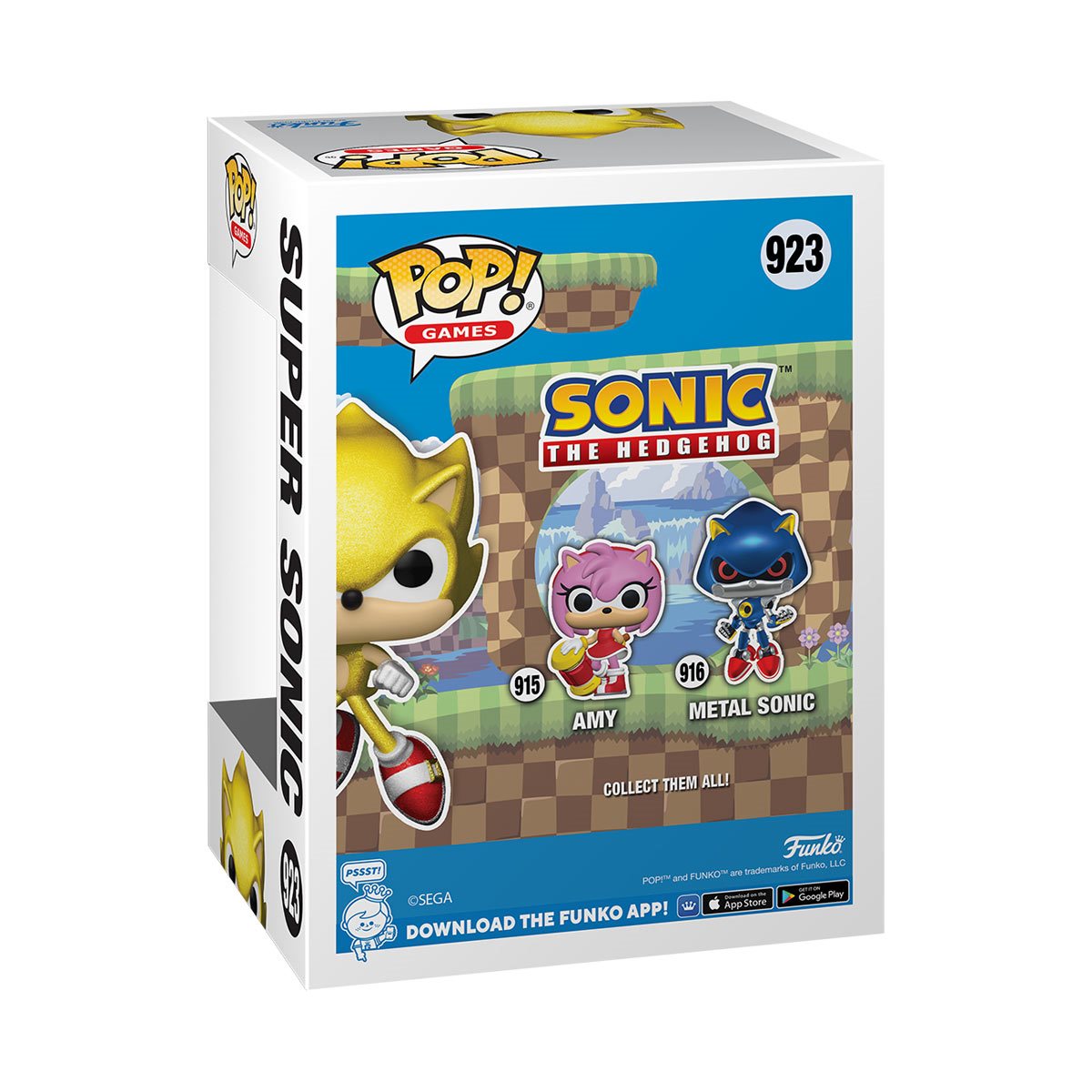Funko Pop! Games Sonic the Hedgehog - Super Sonic #923 AAA Anime Exclusive