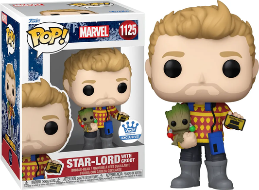 Funko Pop! Marvel Guardians of the Galaxy - Star-Lord with Groot #1125 Funko Shop Exclusive