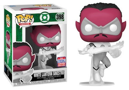 Funko Pop! DC Heroes Green Lantern - White Lantern Sinestro #398 Virtual Funkon Con Sticker Exclusive