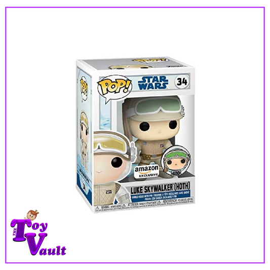 Funko Pop! Star Wars - Luke Skywalker (Hoth) #34 with Pin Amazon Exclusive