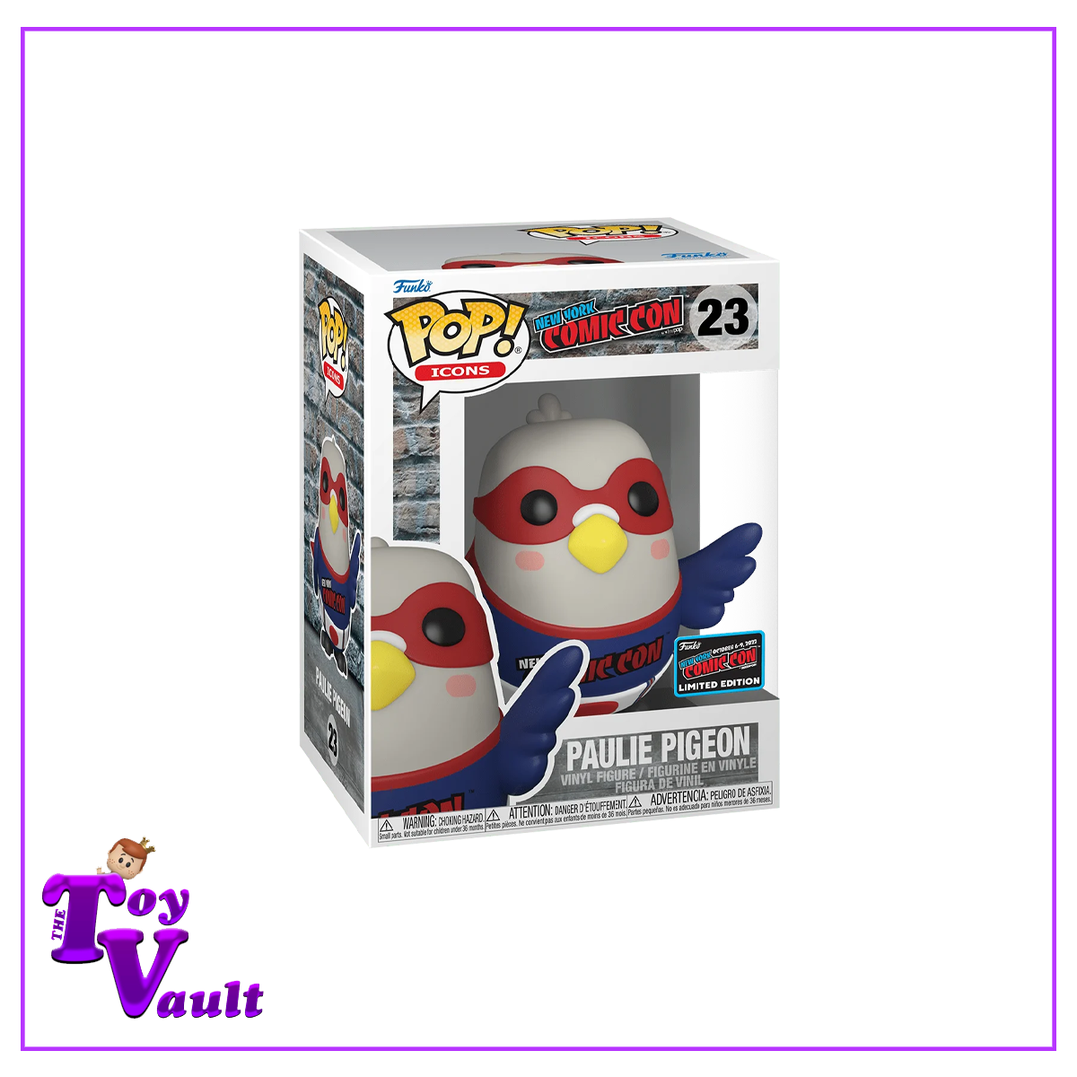 Funko Pop! Icons NY - Paulie Pigeon #23 2022 New York Comic Con Exclusive