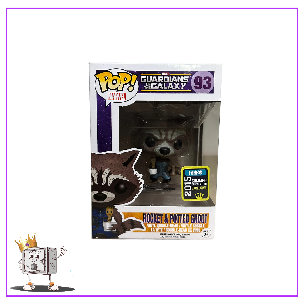 Funko Pop! Marvel Guardians of the Galaxy - Rocket and Potted Groot #93 2015 SDCC Shared Exclusive