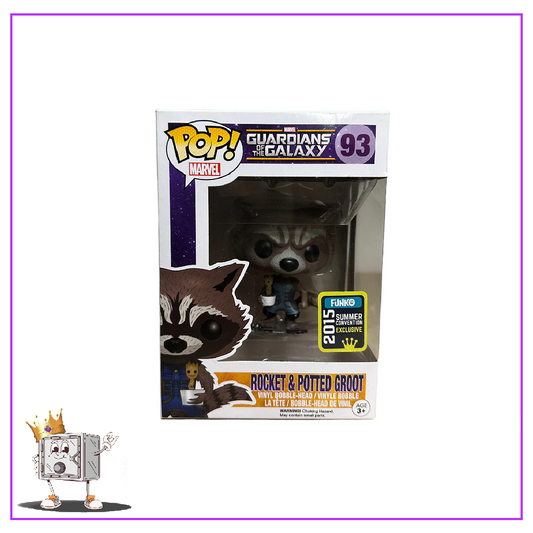 Funko Pop! Marvel Guardians of the Galaxy - Rocket and Potted Groot #93 2015 SDCC Shared Exclusive