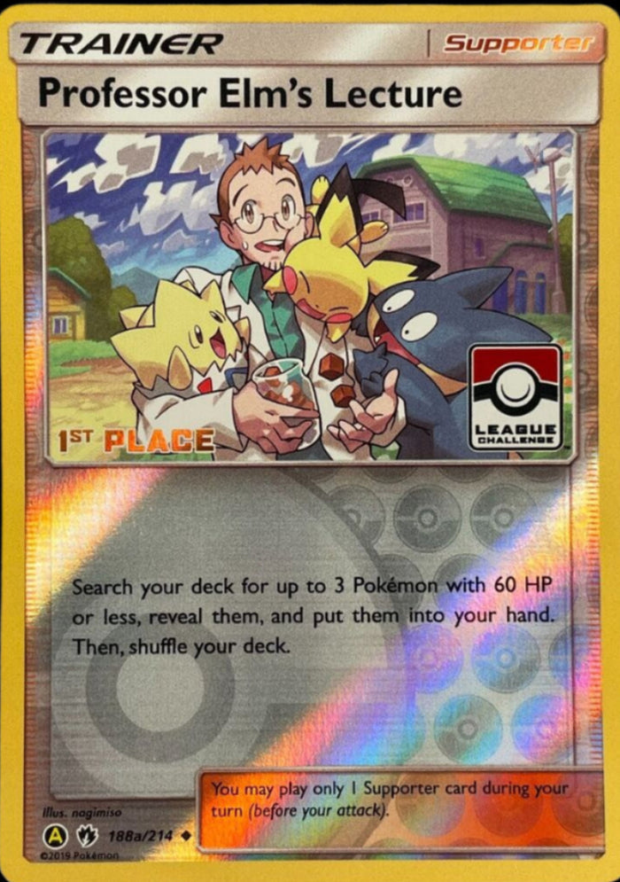 Pokemon Professor Elm's Lecture 188a/214 Yellow A Alternate Art