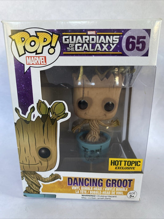 Funko Pop! Movies Marvel Guardians Of The Galaxy Dancing Groot #65 Hot Topic Exclusive