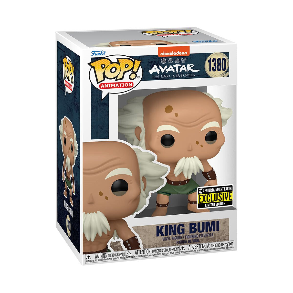 Funko Pop! Animation Avatar the Last Airbender King Bumi #1380 Entertainment Earth Exclusive