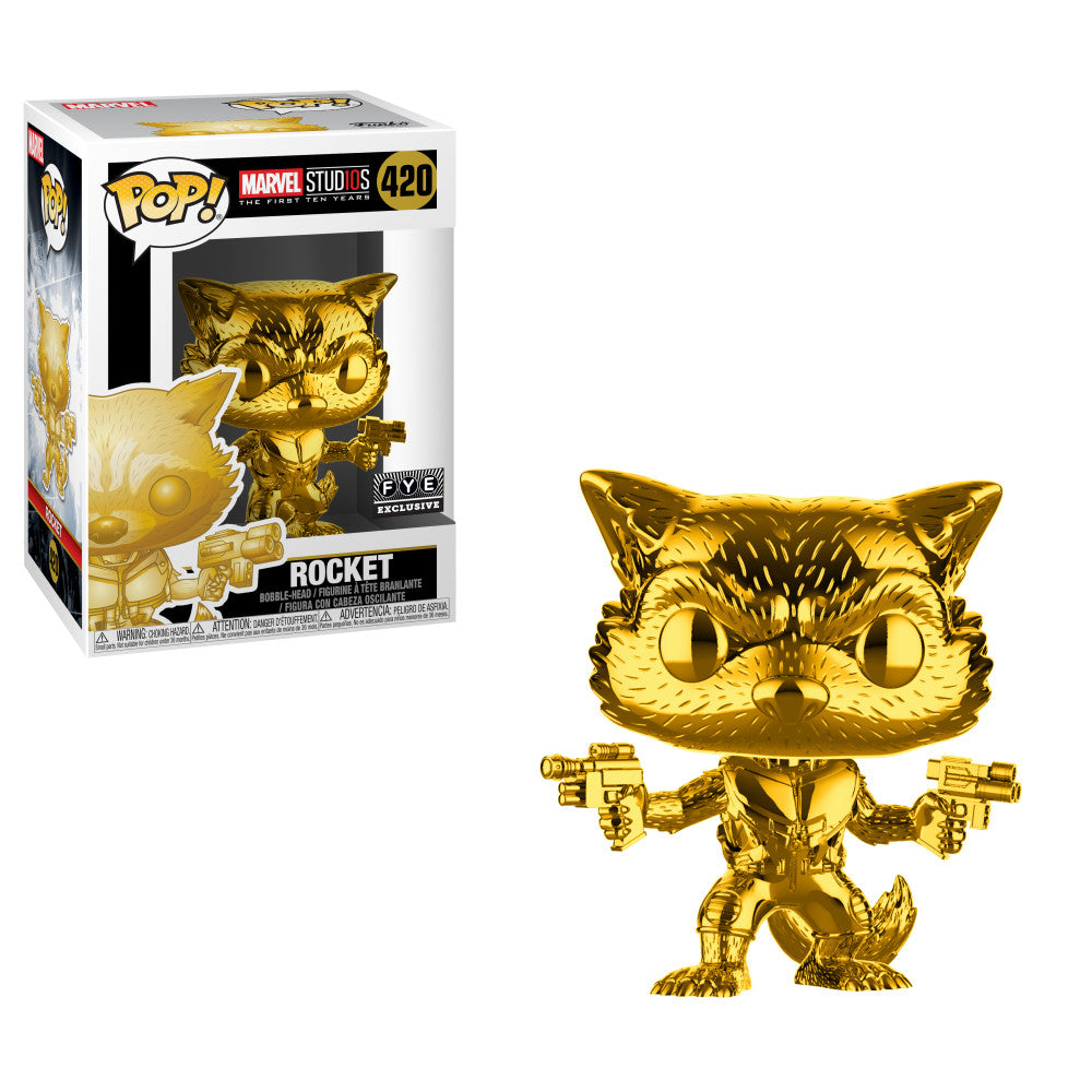 Funko Pop! Marvel Studios The First Ten Year Rocket #420 Fye Exclusive