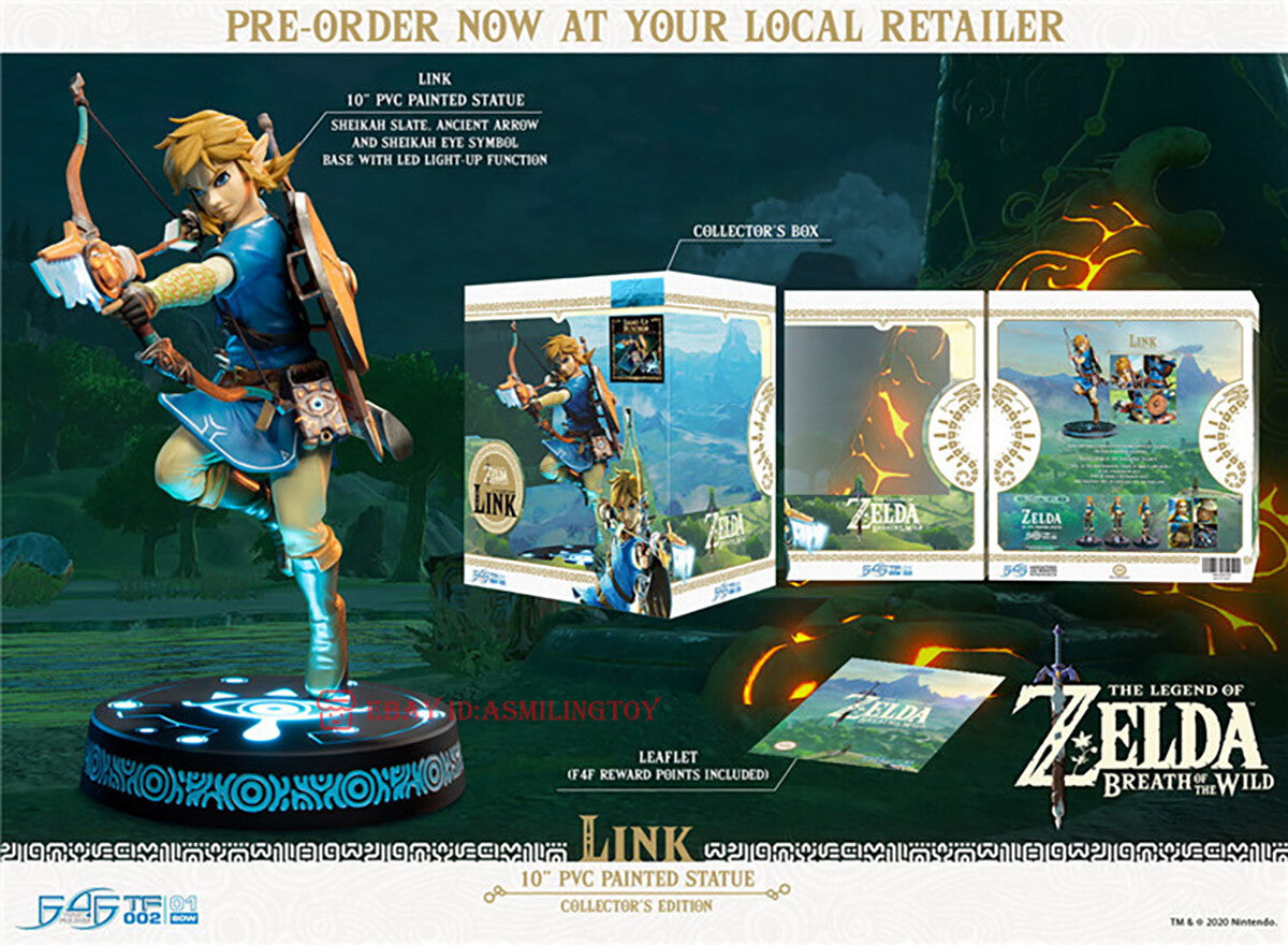 First 4 Figures Legends of Zelda Link 10" PVC Painted Statue with Lights