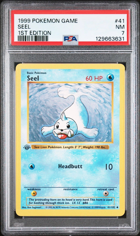 Pokemon Base Set Seel 1st Edition #41 PSA Graded NM 7